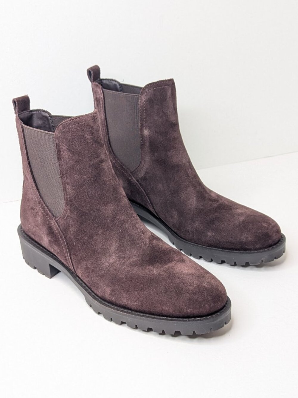 Sam Edelman Jemmy Chelsea Boots Choco Suede Womens 8